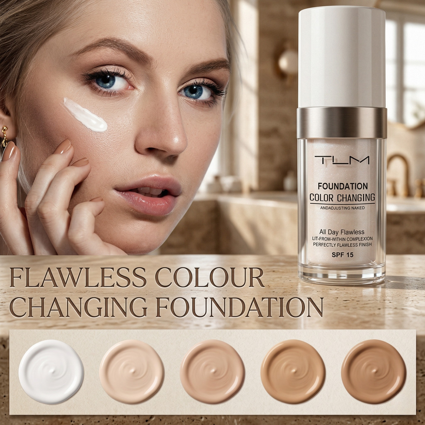 Fondotinta Correttore di Colore - Uniforma l'Incarnato Senza Indovinare la Tonalità