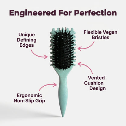 Anti-Frizz Curl Styling Brush — Defines Curls Without Frizz Or Pulling