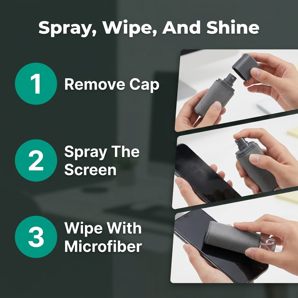 Portable Screen Cleaner - Clear Screens Without Carrying Wipes