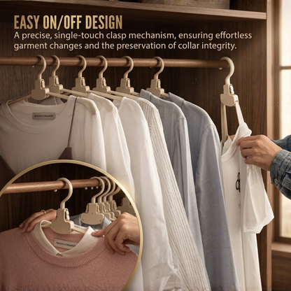 מתלה מתקפל עם סנפ - לתלות בגדים בלי למתוח את הצווארונים