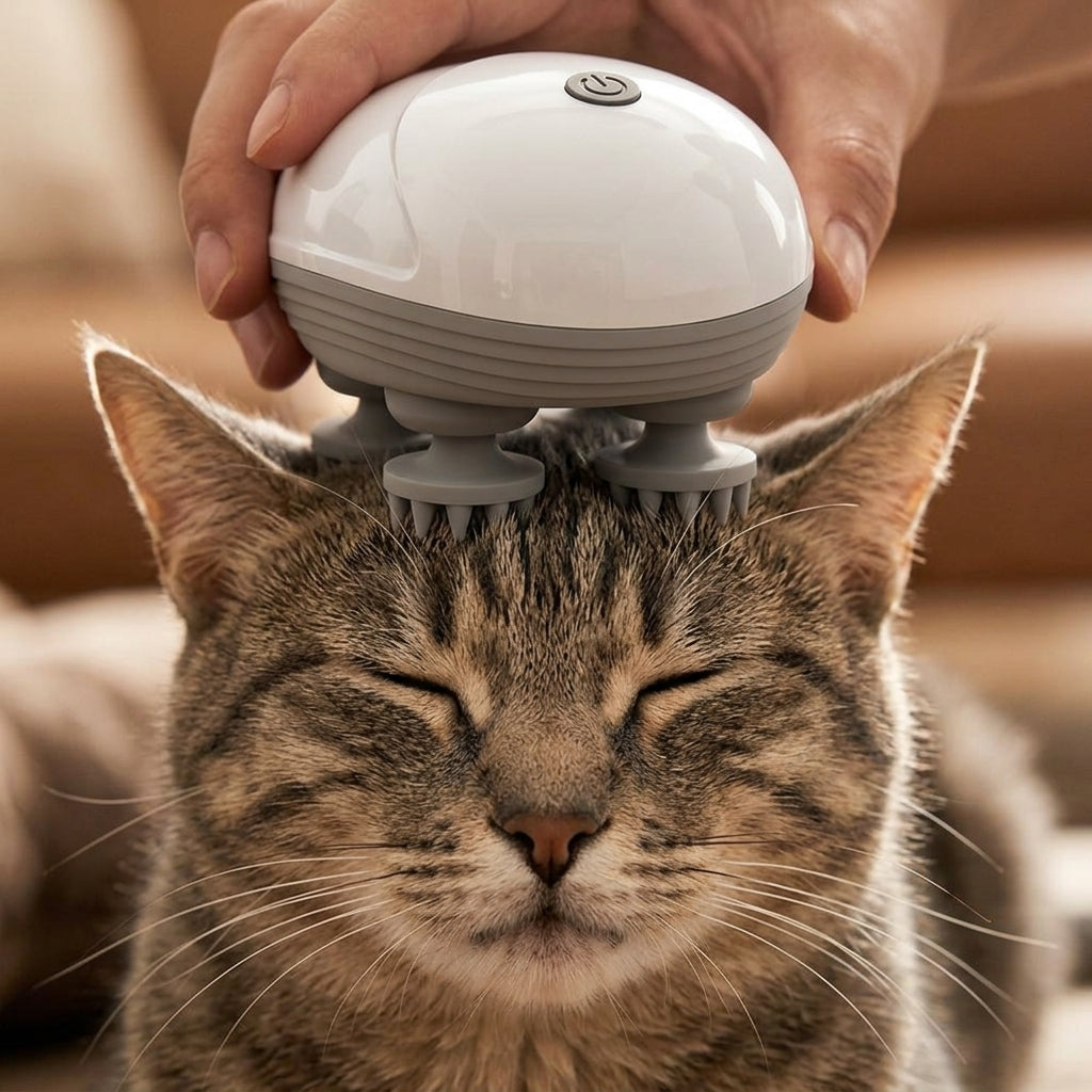 Cat Massage Grooming Brush — Calms Stress While Caring For Their Coat