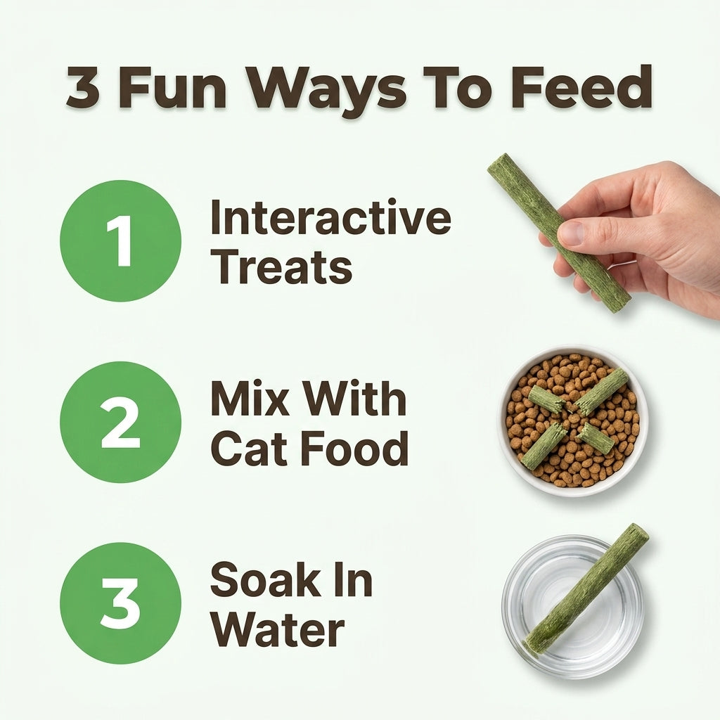 Cat Grass Teething Sticks - Tasty Dental Treats For Happier Cats