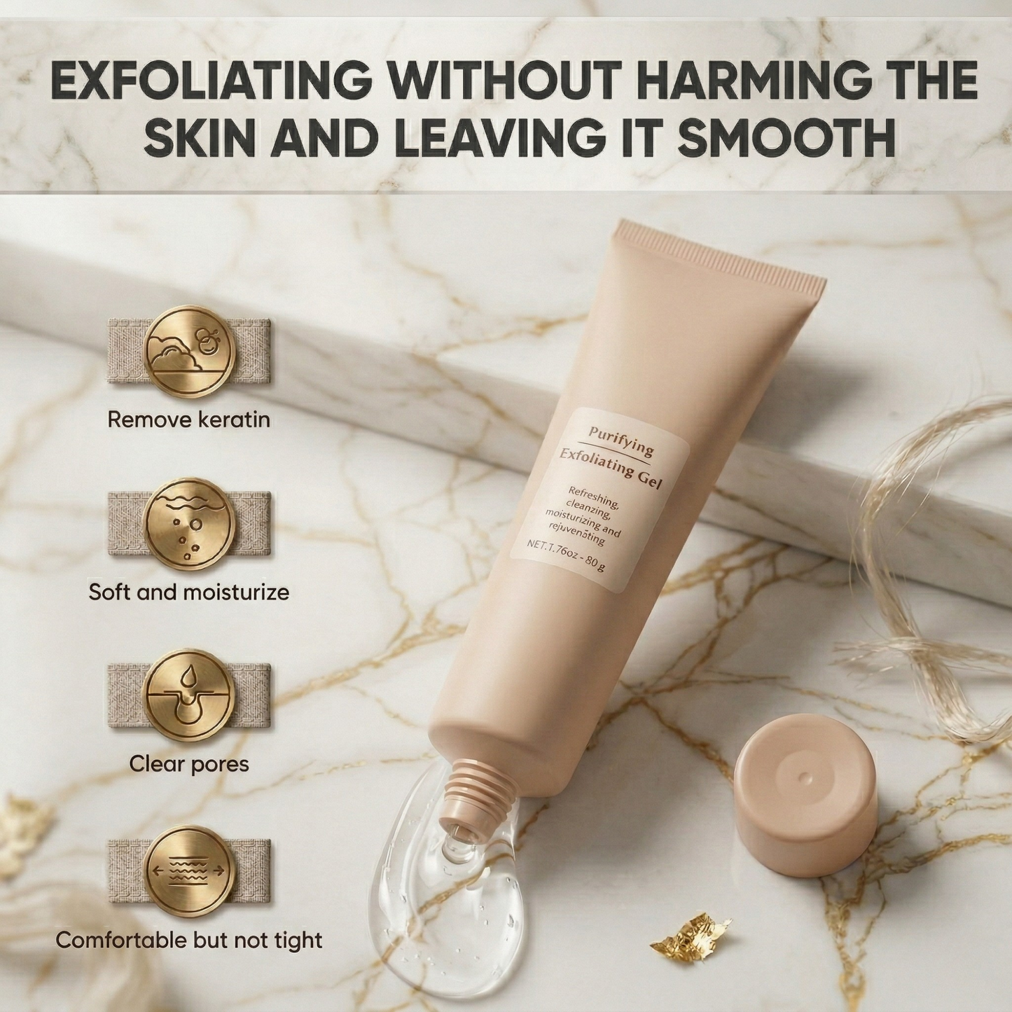 ג׳ל פילינג להסרת תאים מתים - עור חלק וזוהר ללא שפשוף חזק