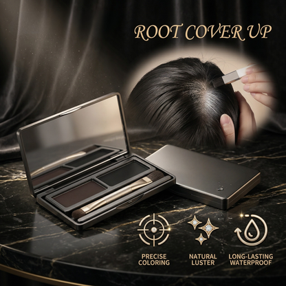 Pudder til hårrodstouch-up, jævn hårfarve uden rodede sprays