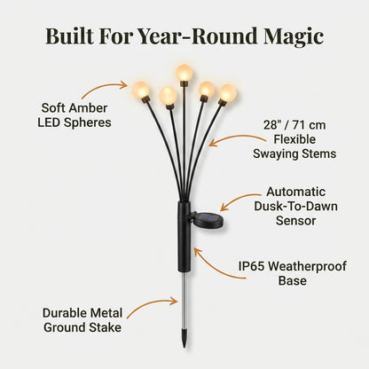 Luces Solares para Jardín - Iluminación Ambiental Sin Luz Intensa