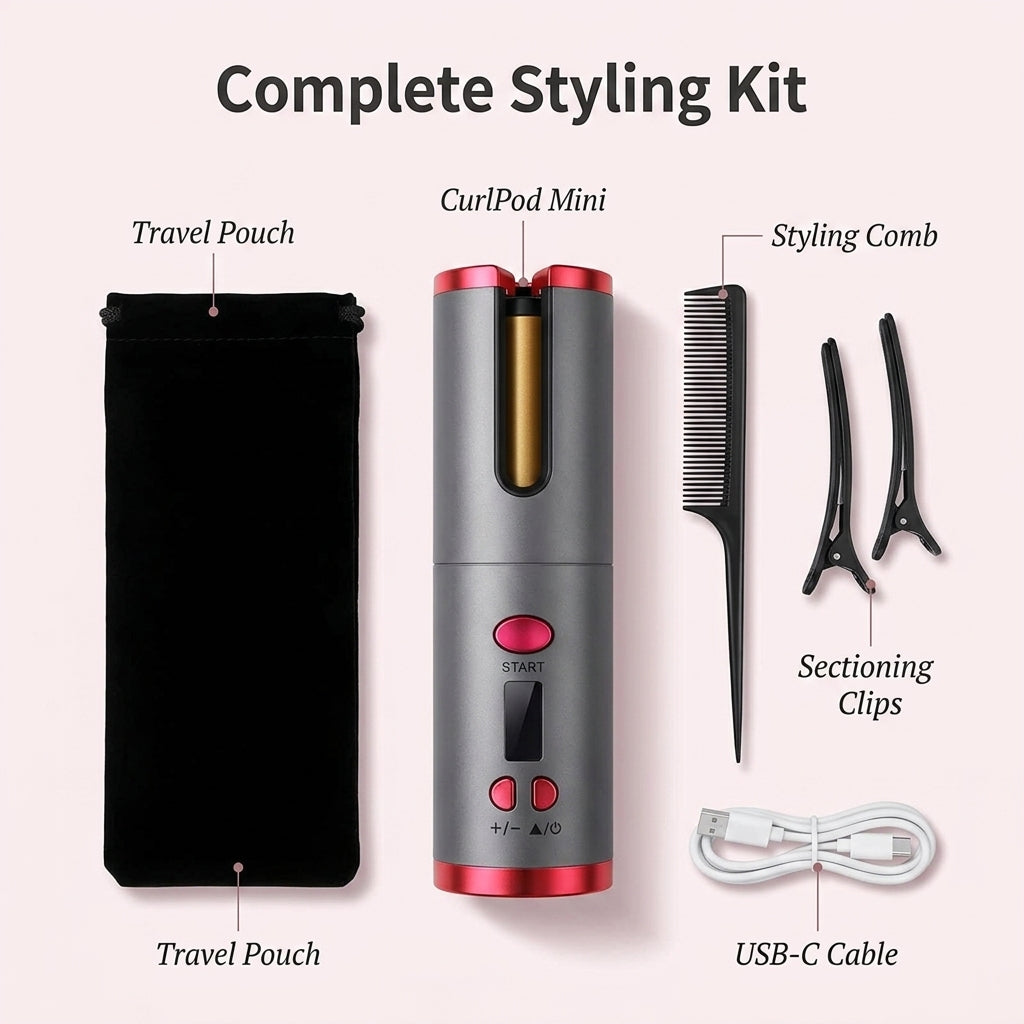 Cordless Hair Curler - Effortless Curls Without Salon Time