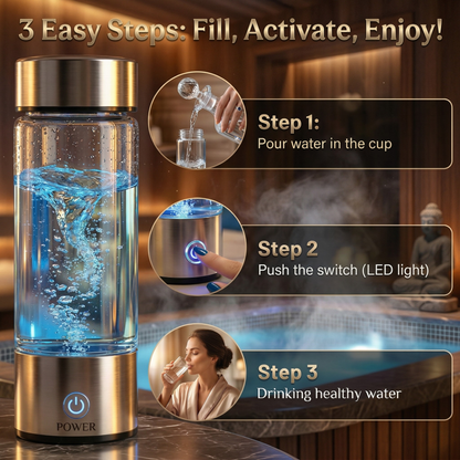 Láhev na vodu s vodíkem - Hydratace bez energetických nápojů