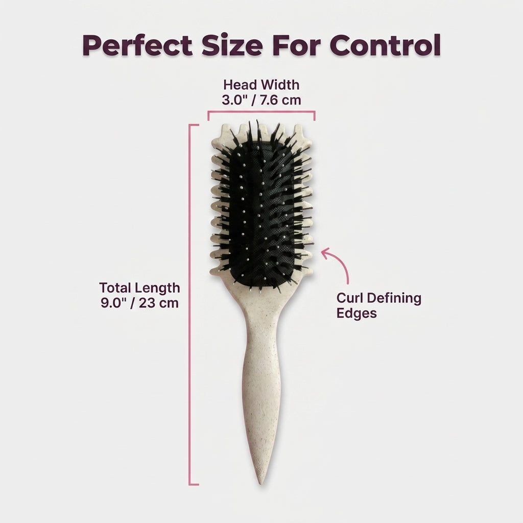 Anti-Frizz Curl Styling Brush — Defines Curls Without Frizz Or Pulling