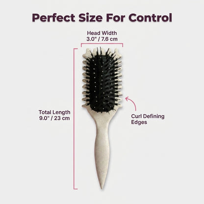 Anti-Frizz Curl Styling Brush — Defines Curls Without Frizz Or Pulling