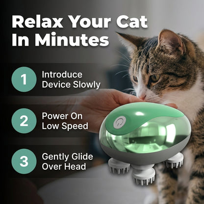 Cat Massage Grooming Brush — Calms Stress While Caring For Their Coat
