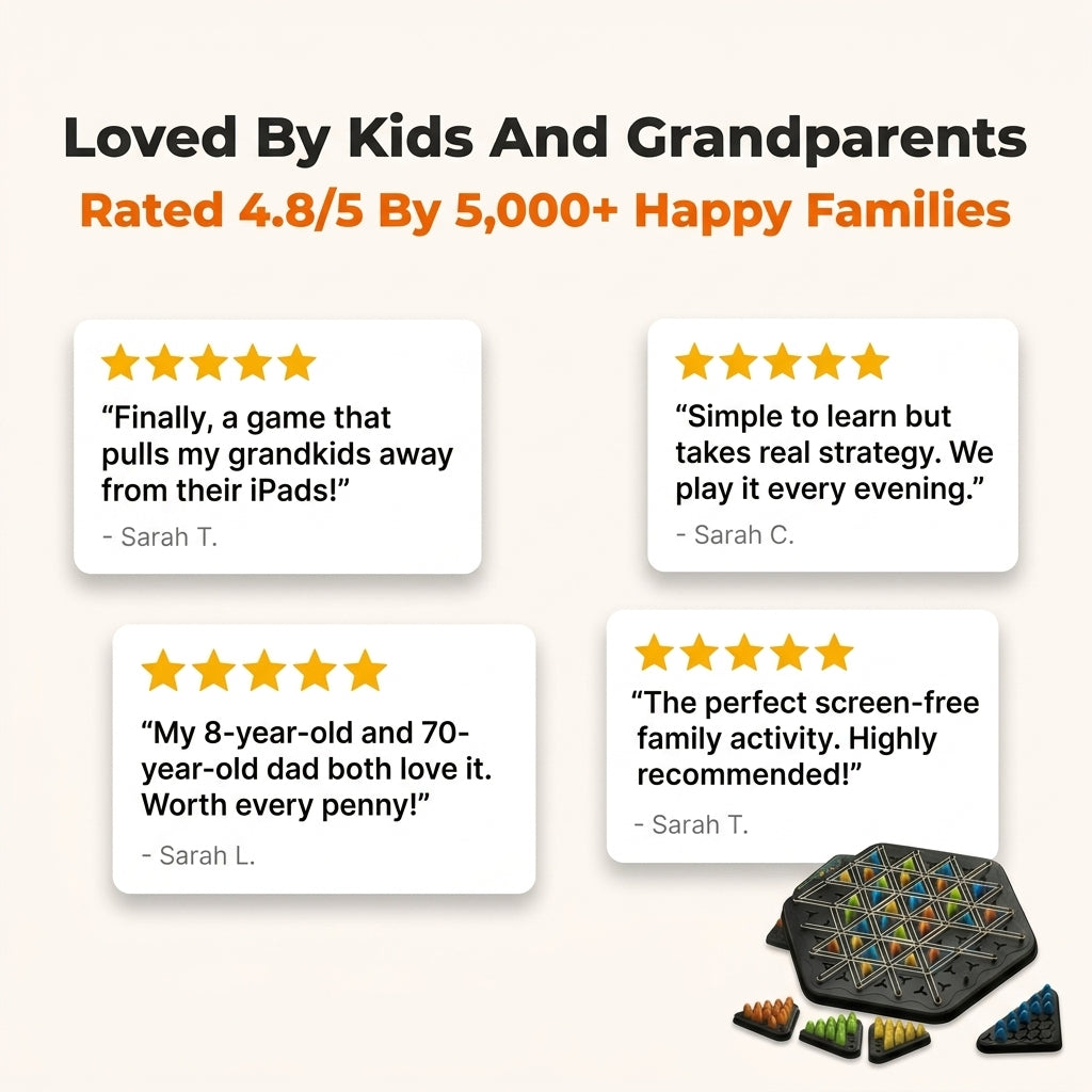 Triangle Board Game - Engaging Family Bond Without Complicated Rules
