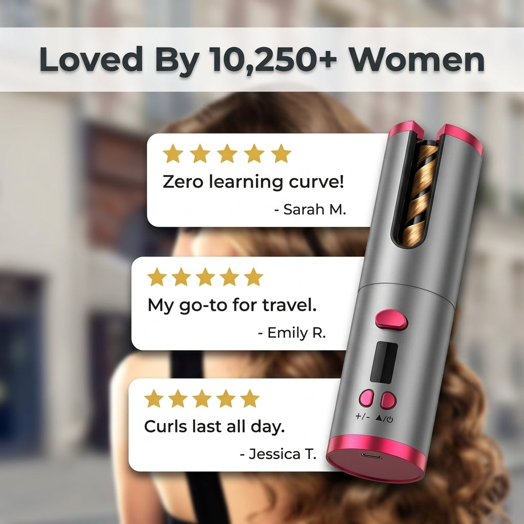 Cordless Hair Curler - Effortless Curls Without Salon Time
