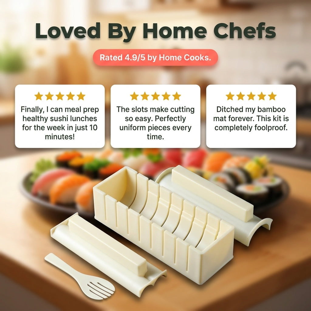 Sushi Rolling Kit, Perfect Homemade Sushi Without Rolling Skill