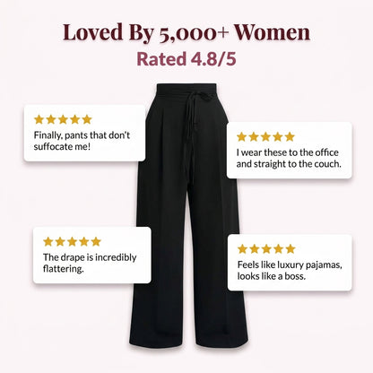 Wide Drawstring Pants - Relaxed Fit Style