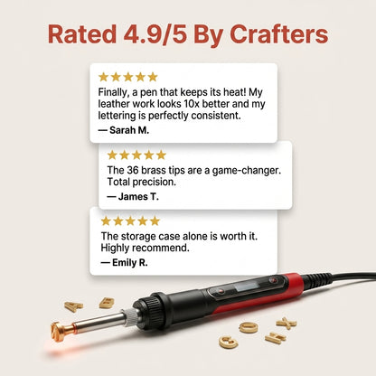 Wood Burning Craft Pen Kit - Personalized Crafting Without Uneven Burning
