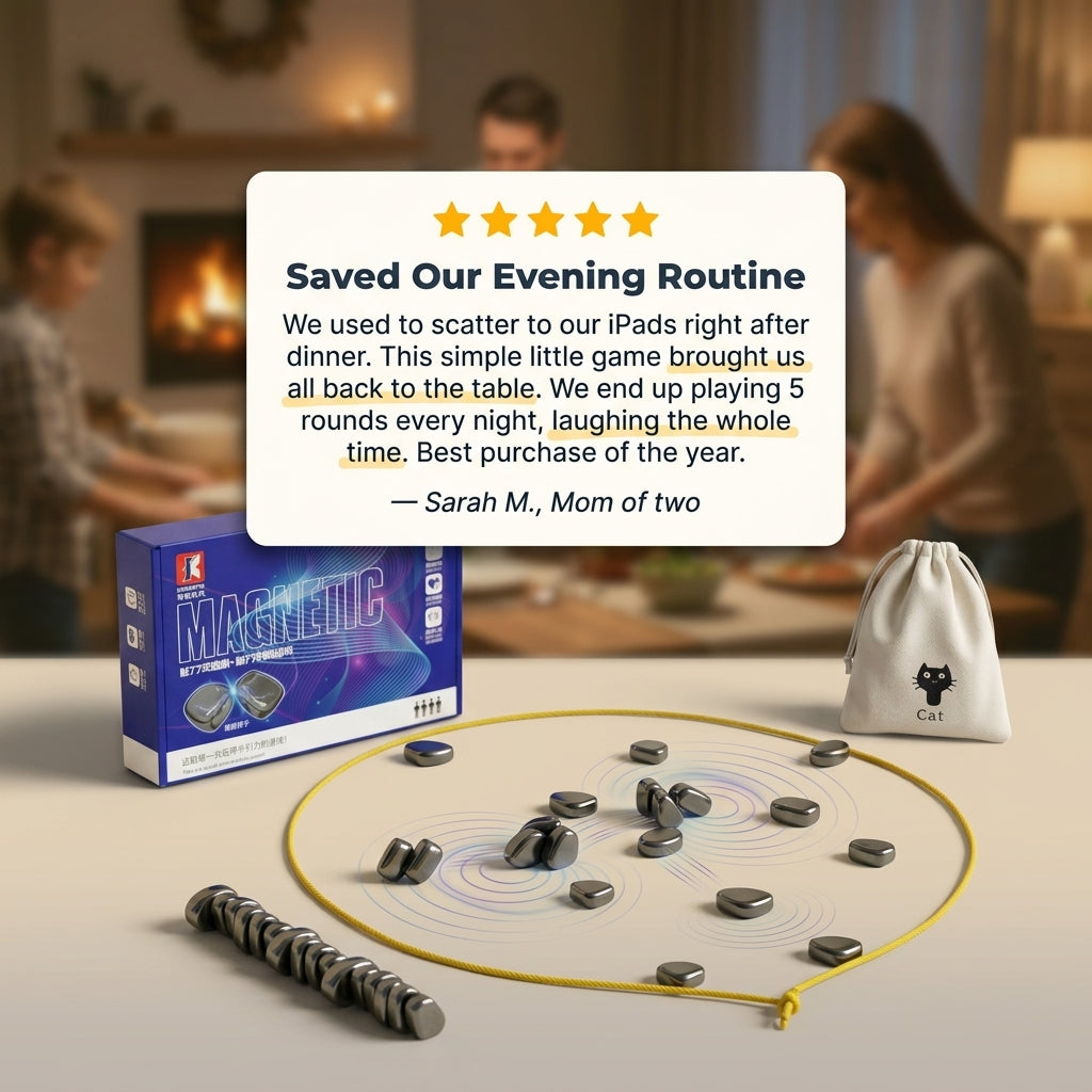 Jeu de société magnétique familial - Stratégie captivante pour un divertissement familial sans écran