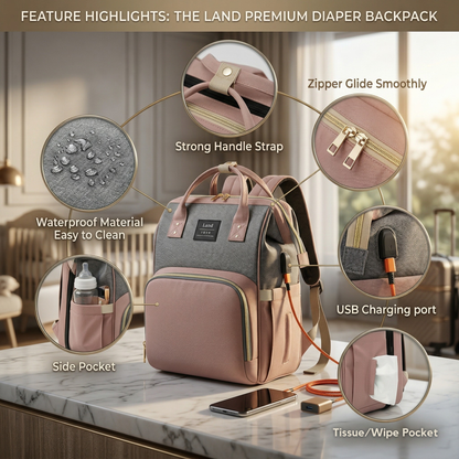 Sac à Langer - Un Endroit Organisé et Sûr pour Bébé Partout