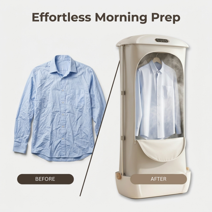 Steam Garment Dryer Closet - Wrinkle Free Clothes Without Effort
