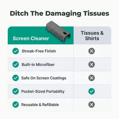 Portable Screen Cleaner - Clear Screens Without Carrying Wipes
