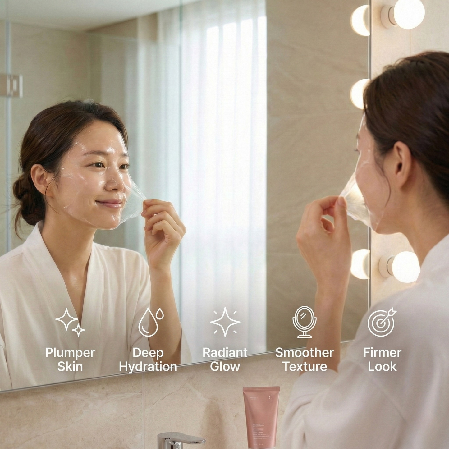 Noční kolagenová maska - Probuďte se s hladkou a odpočatou pletí