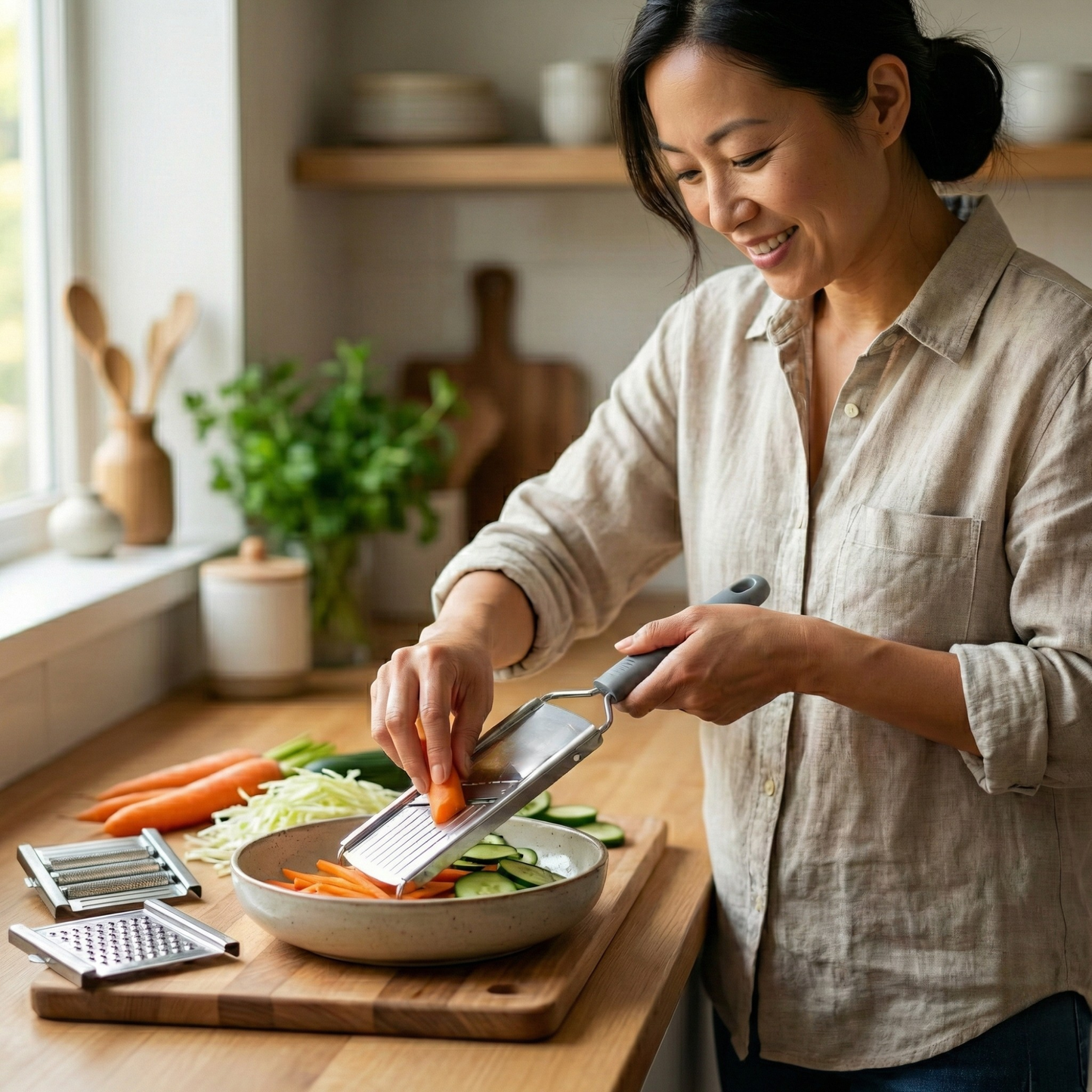 Affettatrice Manuale Multiuso - Preparazione Cena Più Veloce Senza Affaticare le Mani