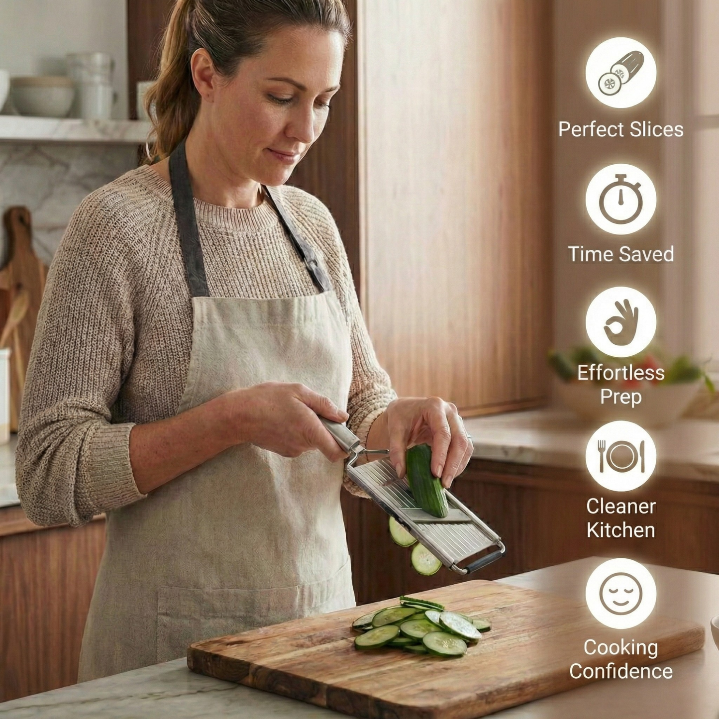 Affettatrice Manuale Multiuso - Preparazione Cena Più Veloce Senza Affaticare le Mani