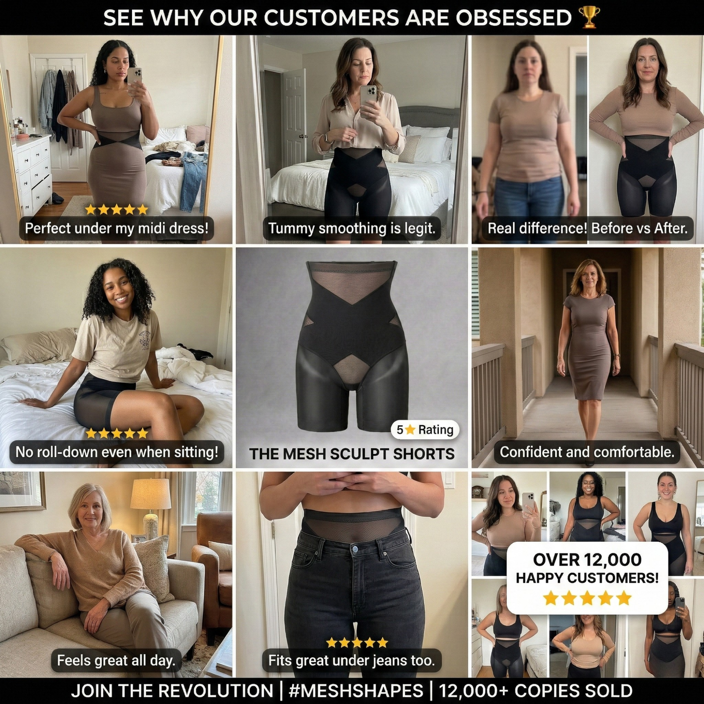 Stahovací šortky – Definovaná silueta bez shrnování a škrcení