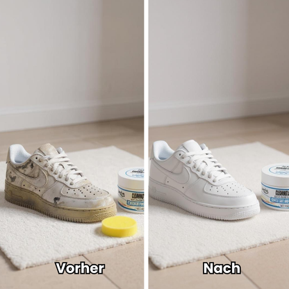 Jue-Fish Schuhreinigungscreme für weiße Schuhe, sanft, sicher und langlebig – 100 g Cleaner zur effektiven Entfernung von Schmutz und Flecken