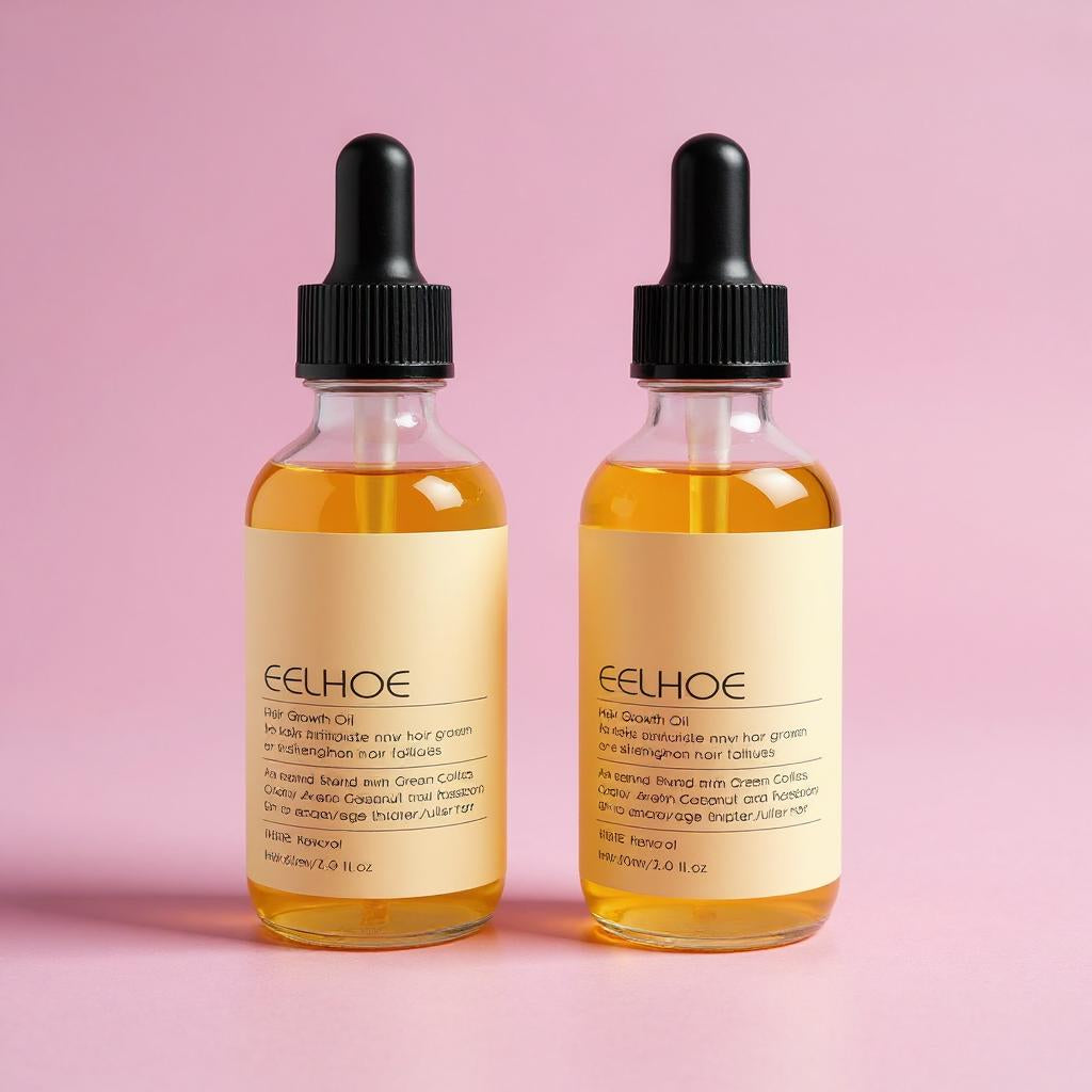 EELHOE Haarwachstumsöl in Glasflasche mit Pipette, nährendes Öl zur Stimulierung des Haarwachstums und Stärkung der Haarfollikel – 30 ml