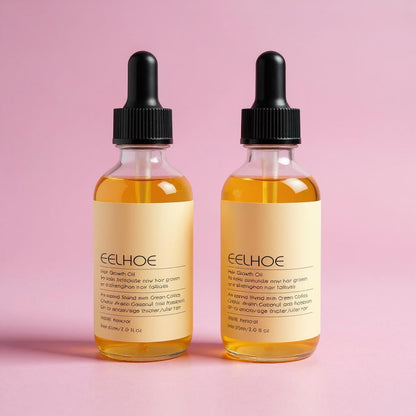 EELHOE Haarwachstumsöl in Glasflasche mit Pipette, nährendes Öl zur Stimulierung des Haarwachstums und Stärkung der Haarfollikel – 30 ml
